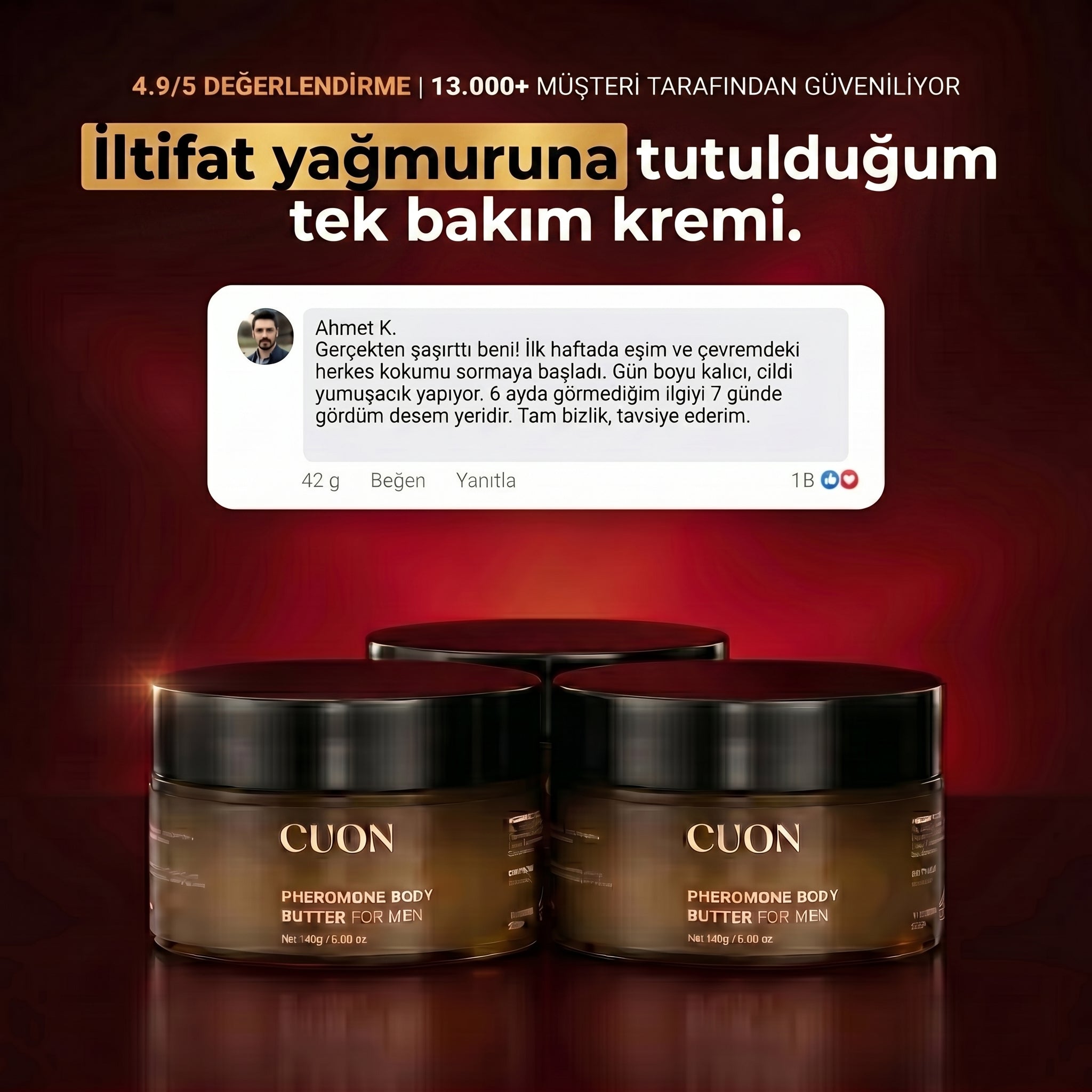 CUON Lüks Koku Esanslı ve Feromon Destekli Erkek Bakım Kremi